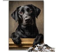 Jigsaw Puzzles for Adults 1000 Jigsaws Black Labrador, Decompressing Intellectual Educational Toy Birthday Present, Gifts, Wall Art (Size 26x38cm)