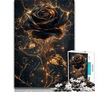 Jigsaw Puzzles for Adults 1000 Jigsaws Black Rose,Learning Educational Toys Family Games Suitable for Desktop Decoration 50x75cm