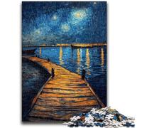 Jigsaw Puzzles for Adults 1000 Jigsaws Bridge Under The Night Sky Brain Teaser Game Wall Decoration Unique Birthday And Xmas Gifts 50x75cm
