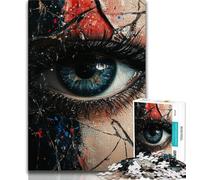 Jigsaw Puzzles for Adults 1000 Jigsaws Broken Eye, Educational Games DIY Toys,is Ideal As Gifts for The Whole Family for Age 14+ 38x26cm