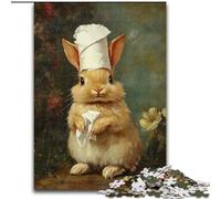 Jigsaw Puzzles for Adults 1000 Jigsaws Bunny Playing with Toilet Paper Educational Games Home Decoration Educational Game for Birthday, Chrismas (size 26x38cm)