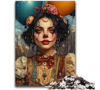 Jigsaw Puzzles for Adults 1000 Jigsaws Clown Girl Help The Brain Exercise Addictive Toys to Cultivate Patience Perfect Decoration 50x75cm