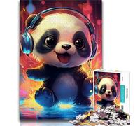 Jigsaw Puzzles for Adults 1000 Jigsaws Colorful Art Panda,Challenging Game And Family Play with Matching Poster And Trivia Sheet (75x50cm)