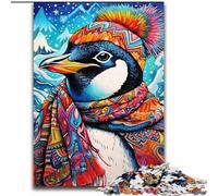 Jigsaw Puzzles for Adults 1000 Jigsaws Colorful Art Penguin,Stress Reliever Difficult Challenge Every Piece Is Unique - Challenging Family Fun Game 50X75CM