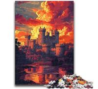 Jigsaw Puzzles for Adults 1000 Jigsaws Colorful Warwick Castle Help The Brain Exercise Addictive Toys to Cultivate Patience Perfect Decoration 26x38cm