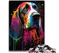 Jigsaw Puzzles for Adults 1000 Jigsaws Colourful Beagle Dog Help The Brain Exercise Addictive Toys to Cultivate Patience Perfect Decoration 26x38cm