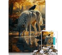 Jigsaw Puzzles for Adults 1000 Jigsaws Crow And Wolf,Family Activity Fun at Home Activities,Birthday Present,Travel Gifts (75x50cm)