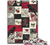Jigsaw Puzzles for Adults 1000 Jigsaws Crow Skeleton Help The Brain Exercise Addictive Toys to Cultivate Patience Perfect Decoration 26x38cm