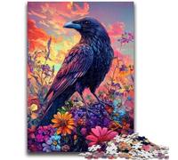 Jigsaw Puzzles for Adults 1000 Jigsaws Crows And Flowers Help The Brain Exercise Addictive Toys to Cultivate Patience Perfect Decoration 26x38cm