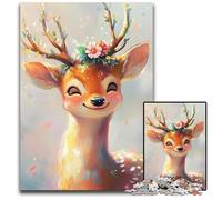 Jigsaw Puzzles for Adults 1000 Jigsaws Cute Sika Deer Puzzle Learning Educational Toys,is Ideal As Gifts for The Whole Family for Ages 14+ 26X38CM