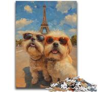 Jigsaw Puzzles for Adults 1000 Jigsaws Dog Taking Selfie Brain Teaser Game Wall Decoration Unique Birthday And Xmas Gifts 50x75cm