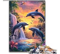 Jigsaw Puzzles for Adults 1000 Jigsaws Dream Dolphin, for And 14 Years And over for Educational Game Challenge Toy Gift for Birthdays 50x75cm