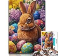 Jigsaw Puzzles for Adults 1000 Jigsaws Easter Bunny,Family Activity Fun at Home Activities,Birthday Present,Travel Gifts (38x26cm)