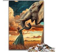 Jigsaw Puzzles for Adults 1000 Jigsaws Elephant Art, Train Your Brain And Hands Unique Birthday And Gifts for Age 14+ (Size 26x38cm)