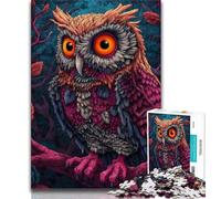 Jigsaw Puzzles for Adults 1000 Jigsaws Fantasy Owl,Help The Brain Exercise Addictive Toys to Cultivate Patience Artists Collection,Fine Art 38x26cm