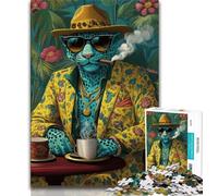 Jigsaw Puzzles for Adults 1000 Jigsaws Fashion Leopard,Educational Games Home Decoration Educational Game for Birthday,Chrismas (38x26cm)