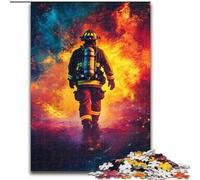 Jigsaw Puzzles for Adults 1000 Jigsaws Firefighter, Educational Toys for Is Ideal As A Gift for The Whole Family for And 14 Years Old (size 50x75cm)