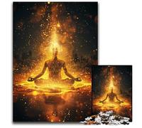 Jigsaw Puzzles for Adults 1000 Jigsaws Flame Buddha Puzzle Stress Reliever Staycation Kill Time, A Work of Art for And Age 14 26X38CM
