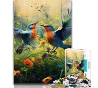 Jigsaw Puzzles for Adults 1000 Jigsaws Flowers Birds,Challenging Game And Family Play with Matching Poster And Trivia Sheet (38x26cm)