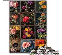 Jigsaw Puzzles for Adults 1000 Jigsaws Flowers Collage, Train Your Brain And Hands Unique Birthday And Gifts for Age 14+ (Size 50x75cm)