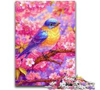 Jigsaw Puzzles for Adults 1000 Jigsaws Flowers Sparrow for Age 14+ Educational Games For Adults And Teenagers Artwork Gift 50x75cm