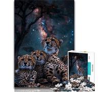 Jigsaw Puzzles for Adults 1000 Jigsaws Galaxy Cheetah,Family Activity Fun at Home Activities,Birthday Present,Travel Gifts (75x50cm)