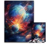 Jigsaw Puzzles for Adults 1000 Jigsaws Galaxy Planet Puzzle Educational Games, with Matching Poster And Trivia Sheet for Age 14 Years Up 26X38CM