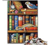 Jigsaw Puzzles for Adults 1000 Jigsaws Gecko on The Bookshelf, Learning Educational for Is Ideal As A Gift for The Whole Family (Size 26x38cm)