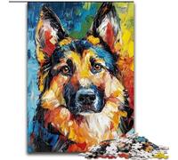 Jigsaw Puzzles for Adults 1000 Jigsaws German Shepherd Educational Games Home Decoration Educational Game for Birthday, Chrismas (size 26x38cm)