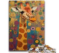 Jigsaw Puzzles for Adults 1000 Jigsaws Giraffe Art Educational Games Home Decoration Educational Game for Birthday, Chrismas 26X38CM