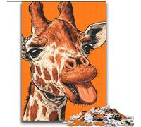 Jigsaw Puzzles for Adults 1000 Jigsaws Giraffe Art,Help The Brain Exercise Addictive Toys to Cultivate Patience Artists Collection,Fine Art 38x52cm