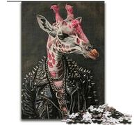 Jigsaw Puzzles for Adults 1000 Jigsaws Giraffe in Suit Challenging Game And Family Play Wall Decoration Unique Birthday And Xmas Gifts (size 26x38cm)