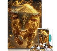 Jigsaw Puzzles for Adults 1000 Jigsaws Golden Bull,Educational Games Home Decoration for Is Ideal As A Gift for The Whole Family 38x26cm