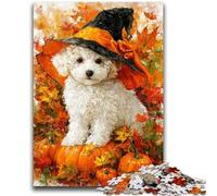 Jigsaw Puzzles for Adults 1000 Jigsaws Golden Retriever Halloween for 14+ Unique Challenge Game Family Games Christmas Birthday Gifts 50x75cm