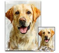 Jigsaw Puzzles for Adults 1000 Jigsaws Golden Retriever Oil Painting Puzzle Stress Reliever Staycation Kill Time, A Work of Art for And Age 14 50X75CM