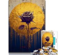 Jigsaw Puzzles for Adults 1000 Jigsaws Golden Rose,Educational Games Home Decoration Birthday Present,Gifts,Wall Art (75x50cm)