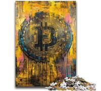 Jigsaw Puzzles for Adults 1000 Jigsaws Graffiti Bitcoin Brain Teaser Game Wall Decoration Unique Birthday And Xmas Gifts 26x38cm