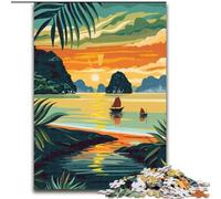 Jigsaw Puzzles for Adults 1000 Jigsaws Ha Long Bay Vietnam, Learning Educational Toys Family Games Unique Birthday And Gifts 26x38cm