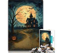 Jigsaw Puzzles for Adults 1000 Jigsaws Halloween Castle,Family Activity Fun at Home Activities,Birthday Present,Travel Gifts (75x50cm)