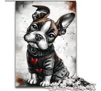 Jigsaw Puzzles for Adults 1000 Jigsaws Happy Boxer Puppy, Decompressing Intellectual Educational Toy Birthday Present, Gifts, Wall Art (Size 50x75cm)