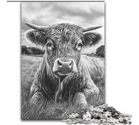 Jigsaw Puzzles for Adults 1000 Jigsaws Highland Cow, Family Entertainment Toys Is Ideal As Gifts for The Whole Family for 14+ (Size 50x75cm)