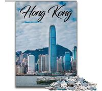 Jigsaw Puzzles for Adults 1000 Jigsaws Hong Kong,Learning Educational Toys Family Games Suitable for Desktop Decoration 38x26cm