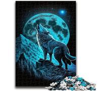 Jigsaw Puzzles for Adults 1000 Jigsaws Howling Wolf Help The Brain Exercise Addictive Toys to Cultivate Patience Perfect Decoration 50x75cm