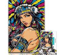 Jigsaw Puzzles for Adults 1000 Jigsaws Indian Princess,Educational Games Home Decoration Educational Game for Birthday,Chrismas (38x26cm)
