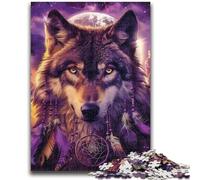 Jigsaw Puzzles for Adults 1000 Jigsaws Indian Wolf Educational Games Home Decoration Educational Game for Birthday, Chrismas 50X75CM