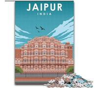 Jigsaw Puzzles for Adults 1000 Jigsaws Jaipur India Travel Poster, Learning Educational Toys Family Games Unique Birthday And Gifts 50x75cm