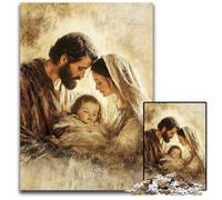 Jigsaw Puzzles for Adults 1000 Jigsaws Jesus Wooden Puzzles Educational Games, Enhance Love between Couples for Age 14 Years Up 50X75CM