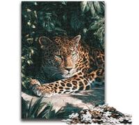 Jigsaw Puzzles for Adults 1000 Jigsaws Jungle Leopard Help The Brain Exercise Addictive Toys to Cultivate Patience Perfect Decoration 50x75cm