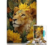 Jigsaw Puzzles for Adults 1000 Jigsaws Jungle Lion,Educational Family Game Wall Decoration Unique Birthday And Xmas Gifts 75x50cm