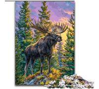 Jigsaw Puzzles for Adults 1000 Jigsaws Jungle Moose, Learning Educational for Is Ideal As A Gift for The Whole Family (Size 26x38cm)